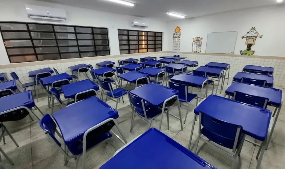  Sala de aula da Escola Estadual Padre Bernardino Fernandes, em Marcelino Vieira, no RN ?- Foto: João Vital 