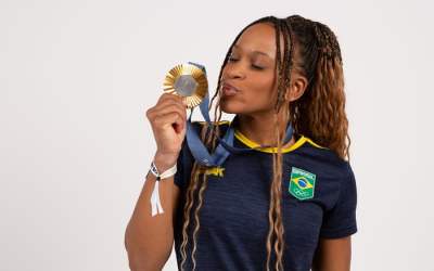 Rebeca Andrade é indicada ao Oscar do Esporte